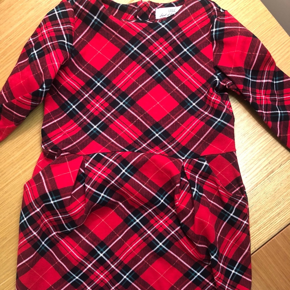 H&M Girls Plaid Flannel Dress